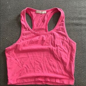 Pink Racerback Crop Top